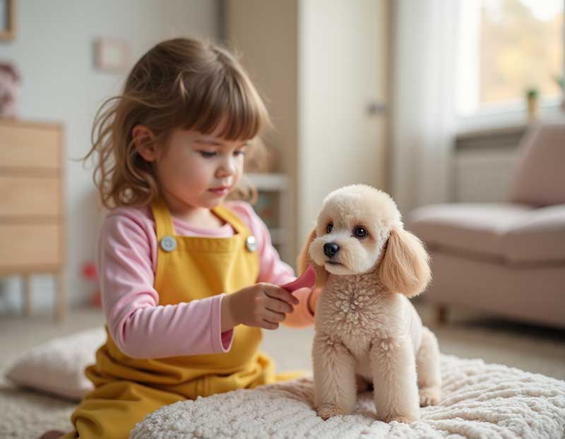 toy pudla češljanje